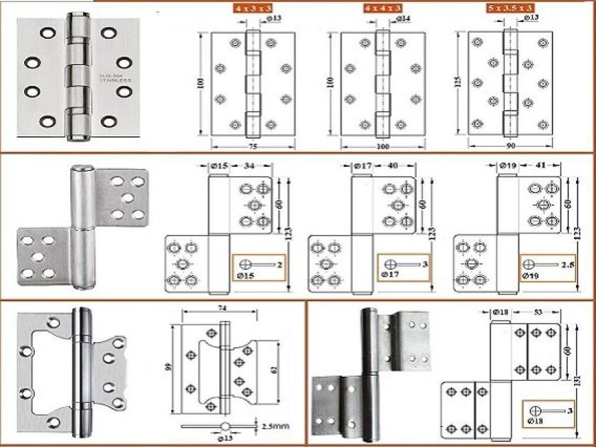 BẢN LỀ INOX - BẢN LỀ