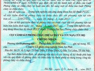 KIỂM ĐỊNH PHÒNG CHÁY