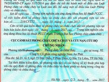 KIỂM ĐỊNH PHÒNG CHÁY